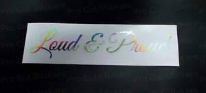 Calcomanía de pegatina divertida escena holograma plateado fuerte y orgulloso neocromo para automóvil - Imagen 1 de 3
