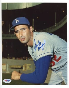 Sandy Koufax Signed 8x10 Photo Auto with PSA/DNA Cert •• Classic Pose - Picture 1 of 2