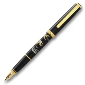 PLATINUM fountain pen size M " Crane " PTL-18000M #18 Makie 14k 美巧 ( Bikoh ) - Picture 1 of 6