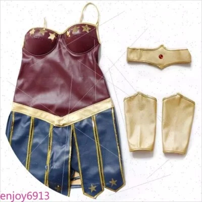 Wonder Woman Halloween Jumpsuit Costume Performance Accessory Cosplay Bodysuit - Image 1 of 4