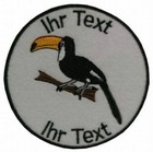Zoo Tierpark Riesentukan Wunschtext Aufnäher Patch 10cm (136)