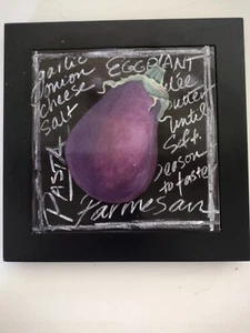 New View Ceramic Decorative Wall Tile or Trivet- Eggplant - Parmesan - Picture 1 of 7