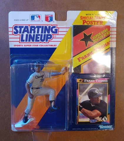1992 STARTING LINEUP FRANK THOMAS CHICAGO WHITE SOX FIGURE CARD & 11X14 POSTER Cover