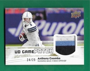 2018 Upper Deck CFL Anthony Coombs UD Game Patch 24/25 Toronto Argonauts