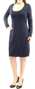 Lauren Ralph Lauren NUEVO Vestido Azul Mujer Talla 8 Vaina Cuello Cuchara $149 - Imagen 1 de 4