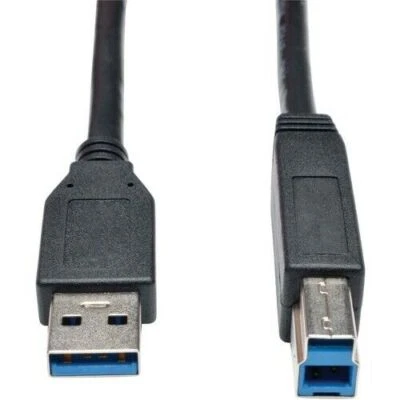 LOT 23:Tripp Lite 6ft USB 3.0 SuperSpeed Device Cable 5Gbps A Male to B Male Blk - Image 1 of 4