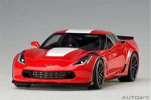 AUTOart Chevy Corvette C7 Grand Sport Red w/ White Stripes 1:18 - Picture 1 of 8