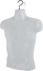 3 Camisa Hombre Moldeada Forma Torso Se Ajusta S-L Colgante Maniquí Hombre Opaco Esmerilado - Imagen 1 de 11