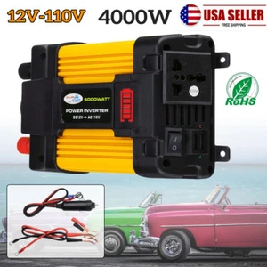 4000W Power Inverters Car Power Inverter Inverter 12v to 110v AC Converter Truck - Picture 1 of 12