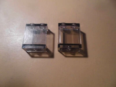 Lego 2x Panel 1x2x2 Noppen offen 4864b transparent rauch et222 - Bild 1 von 2