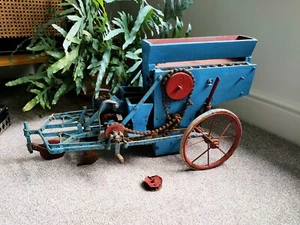 ANTIQUE VINTAGE TOY FARM Prototype MACHINERY FARMING Large Plough Seed Drill ? - Picture 1 of 9