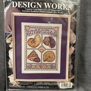 Design Works Joan Elliot "SEASHELLs #9678 punto de cruz contado nuevo en paquete - Imagen 1 de 4