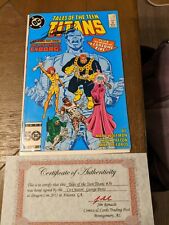 TALES OF THE Teen Titans 56 SIGNED BY GEORGE PEREZ WITH COA