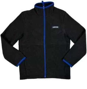 Lands' End Boy's Breathable Grid Fleece Full-Zip Jacket XS(4/5) Black - Picture 1 of 3