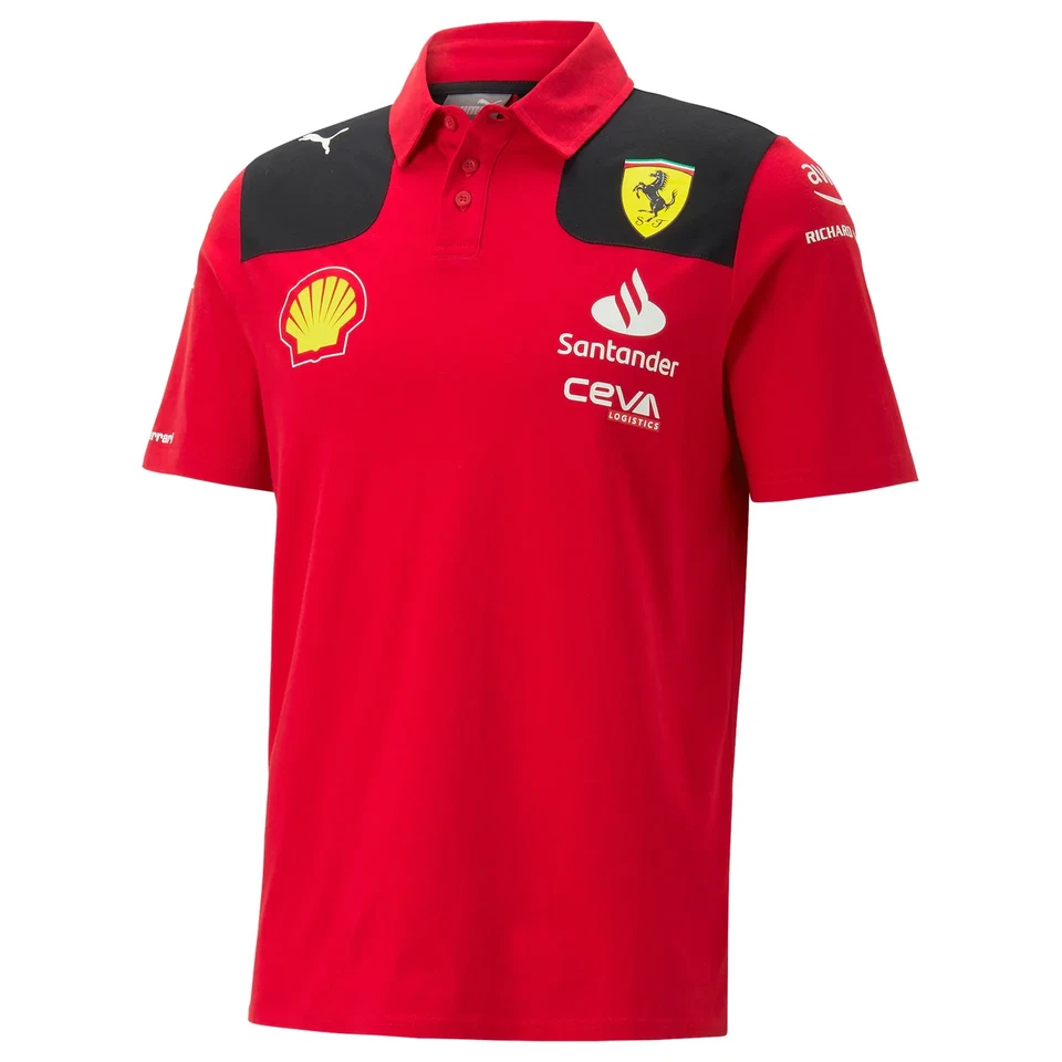 The PUMA Scuderia Ferrari F1 2023 Team Polo Shirt Red Men’s Size Medium