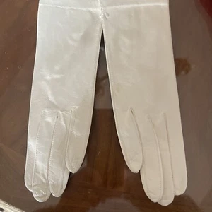 Vintage AdaCastellani Cream Leather Gloves Sz XXS Made In Rome, Italy Never Worn - Picture 1 of 6