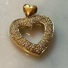 Stunning!! 18Kt Yellow Gold Heart Diamond Pendant  #A97  5.56grams