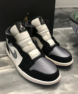 Nike Air Jordan 1 Puntera Gris Satinado Medio Negro Antracita Vela Foto 1 de 4