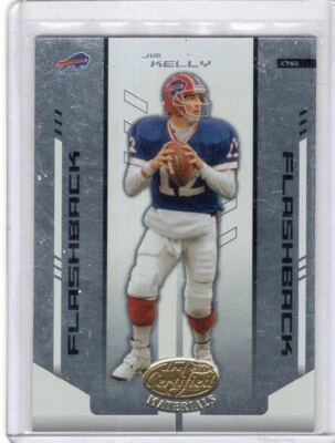 2004 LEAF CERTIFIED  FOOTBALL CARD # 129- HOF JIM KELLY - BUFFALO BILLS - Image 1 of 2