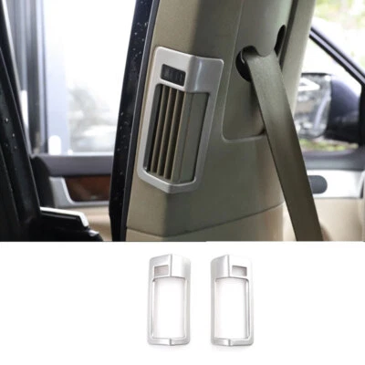 Silver Steel B Pillar Vent Air Outlet Frame Trim 2PCS For VW Touareg 2003-2010 - image 1 of 4