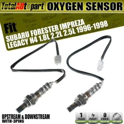 2x Oxygen Sensors for Subaru Forester Impreza Legacy 1996-1998 Up & Downstream - Image 1 of 4