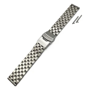 Cinturino in acciao Full inox 304L Pilot Orologio 20mm 22mm Bracciale a Vite - Foto 1 di 8