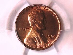 1954 P Lincoln Wheat Cent PCGS MS 64 RB 40214468 Toned