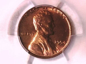 1954 P Lincoln Wheat Cent PCGS MS 64 RB 40214468 Toned - Picture 1 of 8