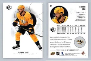 Roman Josi - Nashville #72 SP Authentics 2020-21 Upper Deck Card - Picture 1 of 1