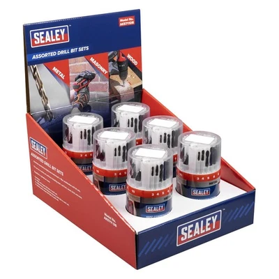 Sealey Bohrer Satz Kombination Anzeige Box Mit 6 HSS Mauerwerk & Holz AK5711DB - Bild 1 von 4