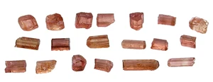 12.60 Gram 19 CLEAN Crystal Gem Facet Peach Pink Tourmaline Rough TL1S/102725 - Picture 1 of 4