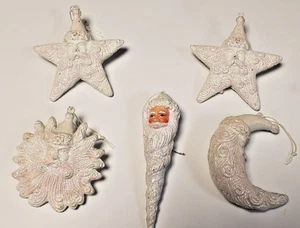 5 Vintage Christmas Mini Blow Molds Holiday Decor Ornaments Vintage - Picture 1 of 6