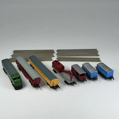 Juego Tren Estrella Solitaria Vintage Inglaterra Escala N Diecast, 1 Motor, 6 Coches, 6 Pistas Foto 1 de 4