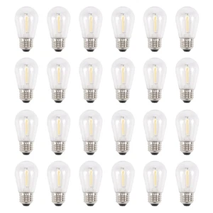 24 Pack 3V LED S14 Replacement Light Bulbs, Shatterproof Outdoor Solar5852 - Picture 1 of 7