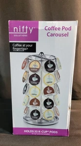 Neu im Karton Nifty Solutions 35 Kaffeepad drehbares Chromkarussell für Keurig K-Tassen - Bild 1 von 7