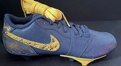 Nike Jordan 1 Vapor Edge Michigan Exclusive PE Football Cleats Sz 10 HF5568-400 - Image 1 of 4