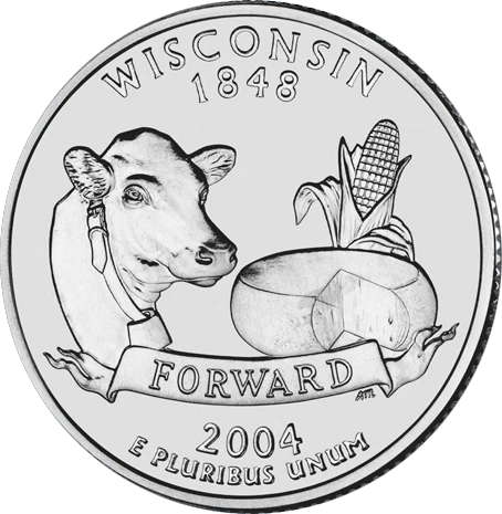 2004-D Wisconsin Quarter BU Single - Image 1 of 1