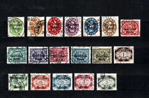 Marca de servicio DR MiNr. 34 - 51 Baviera edición despedida estampada - Imagen 1 de 2