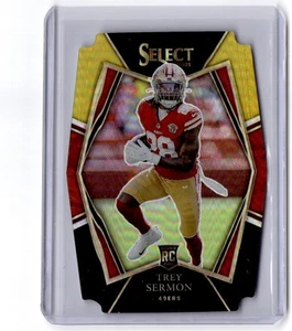 2021 Panini Select Trey Sermon RC #168 Black and Gold Prizm Die Cut 49ers - Picture 1 of 2