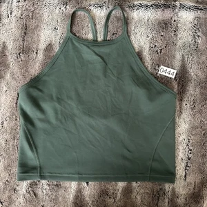 Lululemon Wunder Train hochgeschlossenes Tanktop mit gekreuztem Rücken W1EO1S Dark Forest Größe 10 - Bild 1 von 3