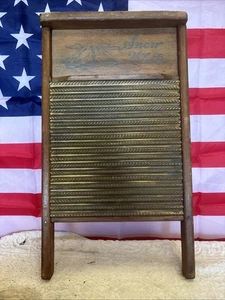Vintage American Snow White Washboard - Foto 1 di 20
