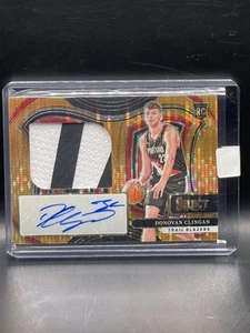 2023-24 Panini Select Donovan Clingan Orange Pulsar /30 RC Rookie Patch Auto - Bild 1 von 7