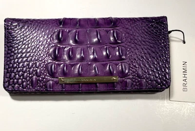 Cartera Brahmin Ady Delgada Ultravioleta Ombre Todo Melbourne Cuero Nueva con Etiquetas Foto 1 de 4