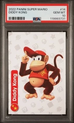2022 Panini Super Mario Diddy Kong PSA 10 GEM #14 - Image 1 of 2