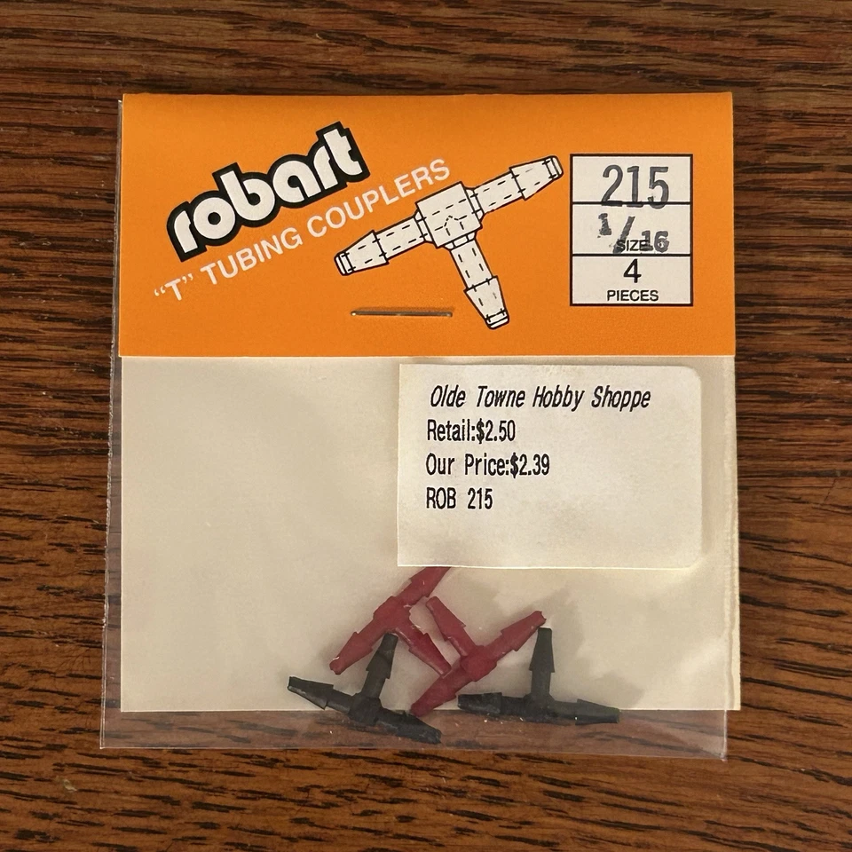 Robart 1/16 T-Tubing Couplers - 4 Pc. ROB215 - Image 1 of 1