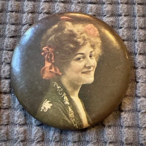 Two Antique Pocket Mirrors-Woman-One Photo - Picture 1 of 7