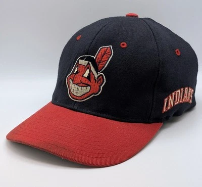 VTG Cleveland Indians Starter Hat Size 6 5/8- 7 1/8 Fitted Baseball Chief Wahoo  - Image 1 of 4