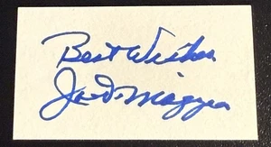 Joe DiMaggio Signed Business Card JSA Sticker New York Yankees Mint Autograph - Picture 1 of 3
