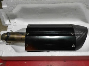 universal motorrad auspuff gebraucht schwarz  - Bild 1 von 4