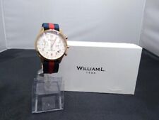 WILLIAM L. 1985 Men's used watch quartz Chronograph white dial gold with box